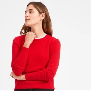 Everlane red cashmere crew neck sweater medium